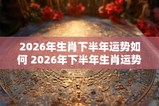 2026年生肖下半年运势如何 2026年下半年生肖运势展望