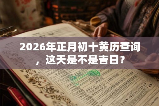 2026年正月初十黄历查询，这天是不是吉日？