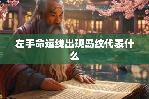 左手命运线出现岛纹代表什么