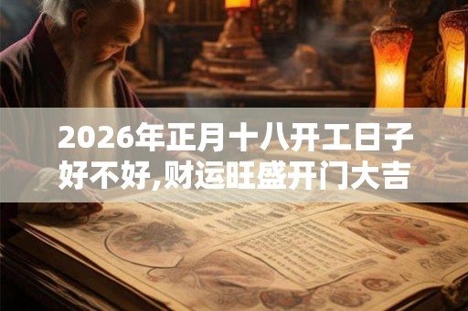 2026年正月十八开工日子好不好,财运旺盛开门大吉