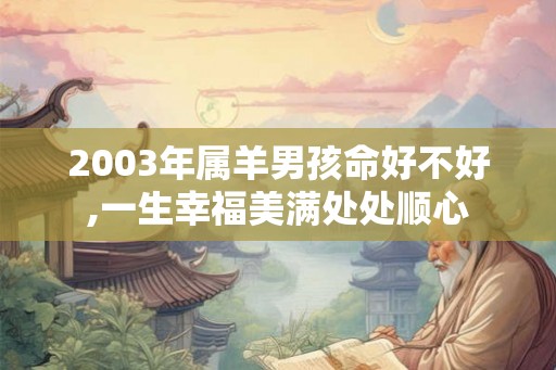 2003年属羊男孩命好不好,一生幸福美满处处顺心