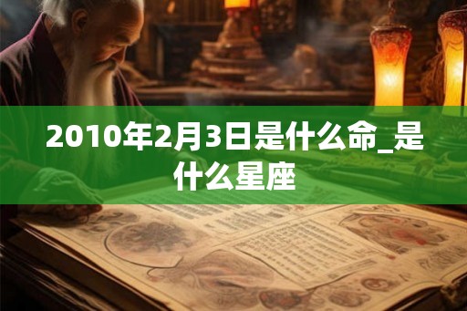 2010年2月3日是什么命_是什么星座