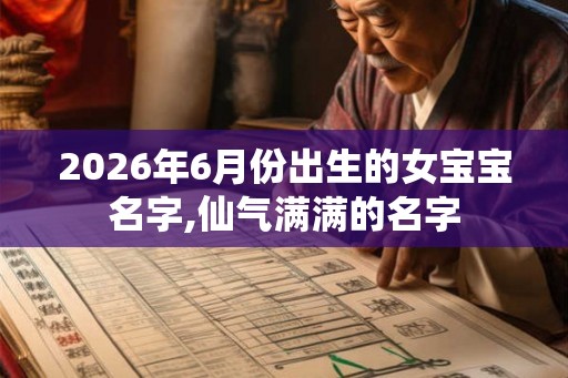 2026年6月份出生的女宝宝名字,仙气满满的名字