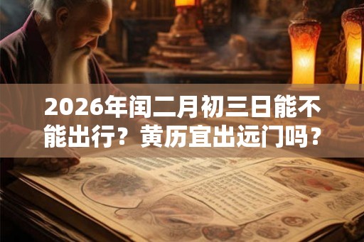 2026年闰二月初三日能不能出行？黄历宜出远门吗？
