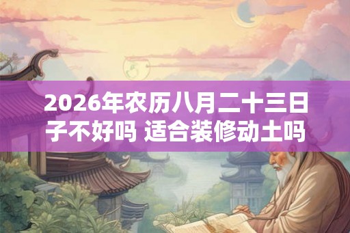 2026年农历八月二十三日子不好吗 适合装修动土吗