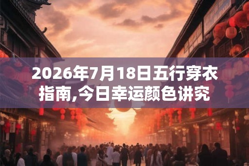 2026年7月18日五行穿衣指南,今日幸运颜色讲究 2026年7月18日五行穿衣指南,今日幸运颜色讲究