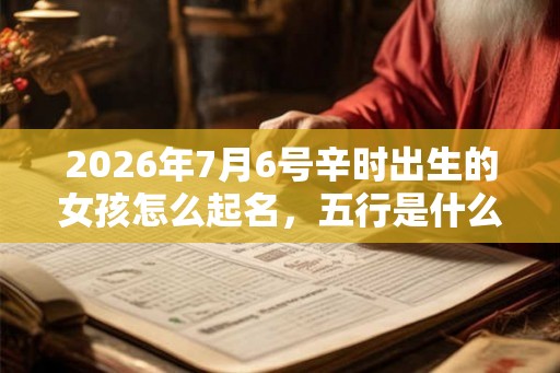 2026年7月6号辛时出生的女孩怎么起名，五行是什么？