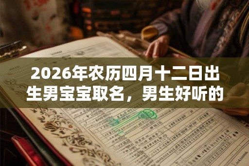 2026年农历四月十二日出生男宝宝取名，男生好听的名字推荐