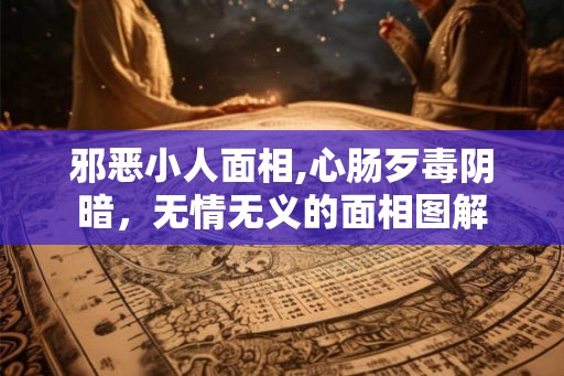 邪恶小人面相,心肠歹毒阴暗，无情无义的面相图解