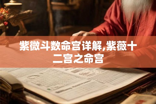 紫微斗数命宫详解,紫薇十二宫之命宫