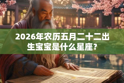 2026年农历五月二十二出生宝宝是什么星座？