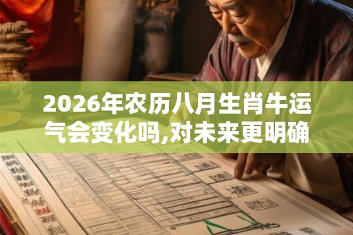 2026年农历八月生肖牛运气会变化吗,对未来更明确
