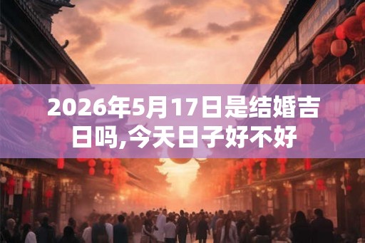 2026年5月17日是结婚吉日吗,今天日子好不好