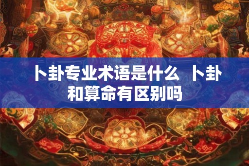 卜卦专业术语是什么 卜卦和算命有区别吗 卜卦专业术语是什么 卜卦和算命有区别吗