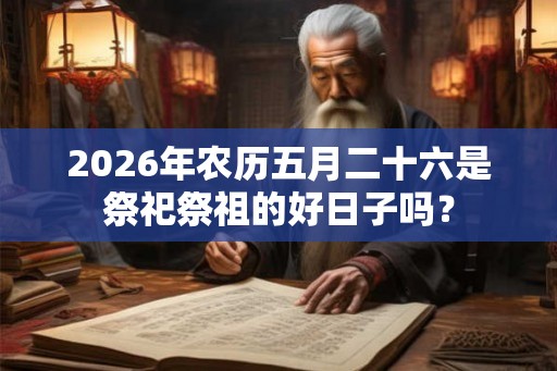 2026年农历五月二十六是祭祀祭祖的好日子吗？