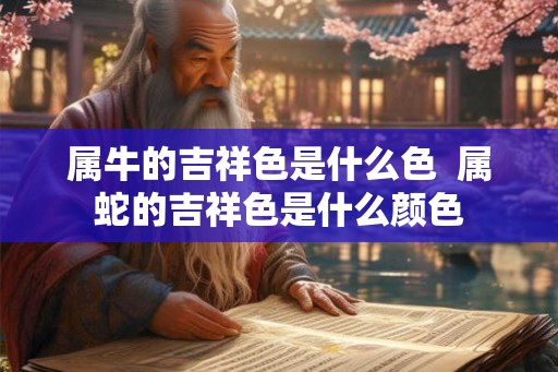 属牛的吉祥色是什么色  属蛇的吉祥色是什么颜色