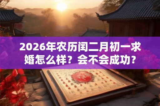 2026年农历闰二月初一求婚怎么样?会不会成功? 2026年农历闰二月初一求婚怎么样?会不会成功?