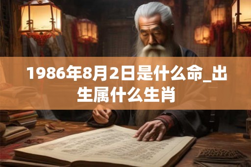 1986年8月2日是什么命_出生属什么生肖