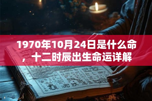 1970年10月24日是什么命，十二时辰出生命运详解
