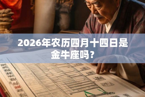 2026年农历四月十四日是金牛座吗？