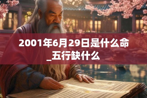 2001年6月29日是什么命_五行缺什么