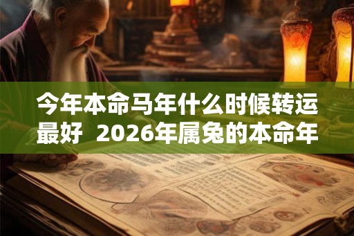 今年本命马年什么时候转运最好  2026年属兔的本命年应该注意什么