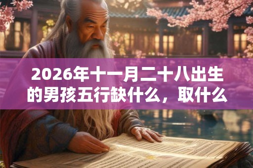 2026年十一月二十八出生的男孩五行缺什么，取什么样的名字合适？