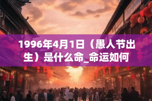 1996年4月1日（愚人节出生）是什么命_命运如何