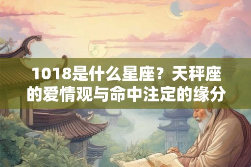 1018是什么星座？天秤座的爱情观与命中注定的缘分