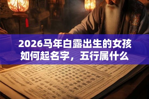 2026马年白露出生的女孩如何起名字，五行属什么