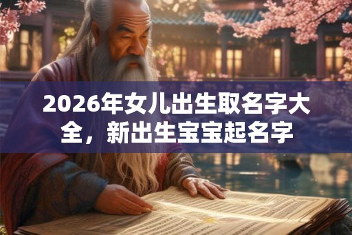 2026年女儿出生取名字大全，新出生宝宝起名字