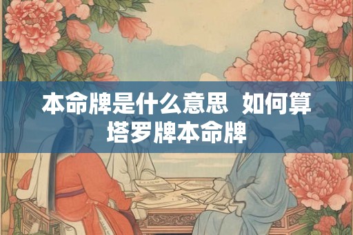本命牌是什么意思  如何算塔罗牌本命牌