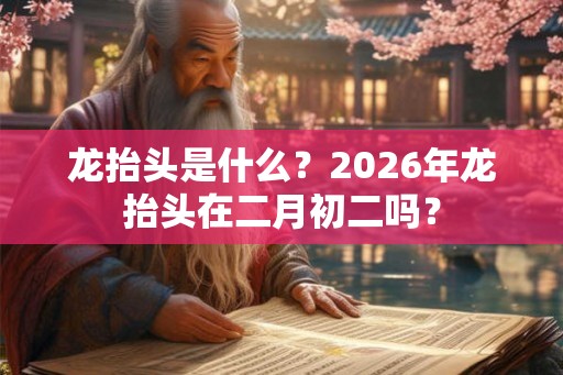 龙抬头是什么？2026年龙抬头在二月初二吗？