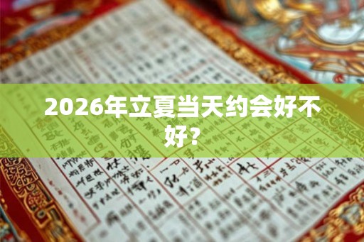2026年立夏当天约会好不好? 2026年立夏当天约会好不好?