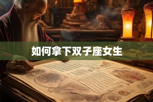 如何拿下双子座女生
