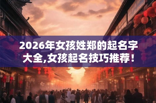 2026年女孩姓郑的起名字大全,女孩起名技巧推荐！