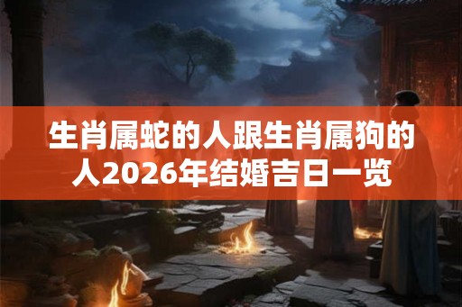 生肖属蛇的人跟生肖属狗的人2026年结婚吉日一览