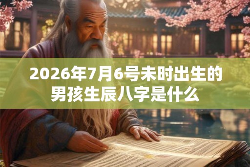 2026年7月6号未时出生的男孩生辰八字是什么