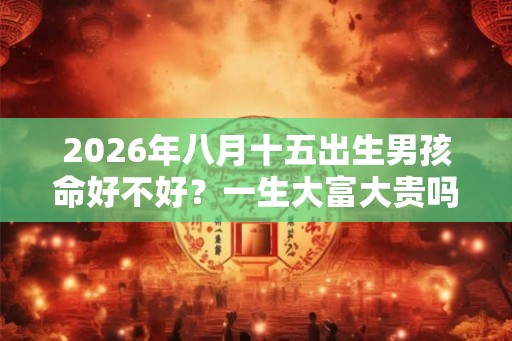 2026年八月十五出生男孩命好不好？一生大富大贵吗？