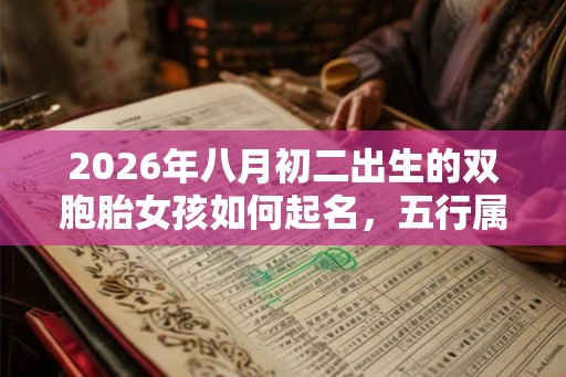 2026年八月初二出生的双胞胎女孩如何起名，五行属什么