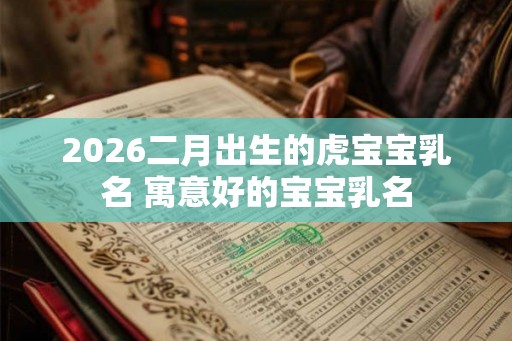 2026二月出生的虎宝宝乳名 寓意好的宝宝乳名