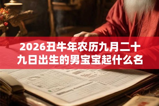 2026丑牛年农历九月二十九日出生的男宝宝起什么名？