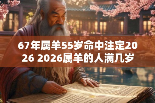 67年属羊55岁命中注定2026 2026属羊的人满几岁