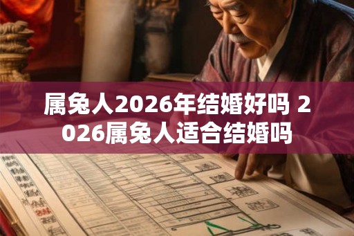 属兔人2026年结婚好吗 2026属兔人适合结婚吗