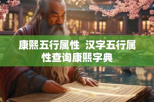 康熙五行属性 汉字五行属性查询康熙字典 康熙五行属性 汉字五行属性查询康熙字典