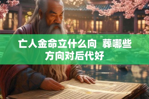 亡人金命立什么向  葬哪些方向对后代好