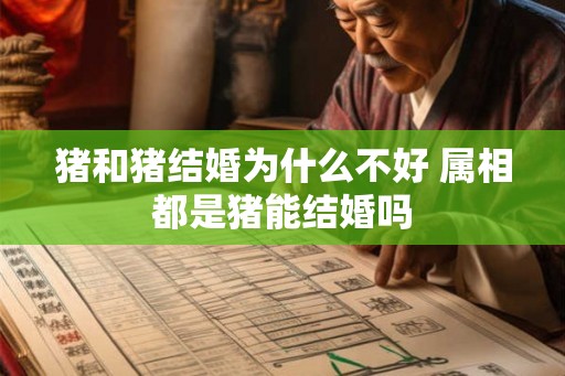 猪和猪结婚为什么不好 属相都是猪能结婚吗