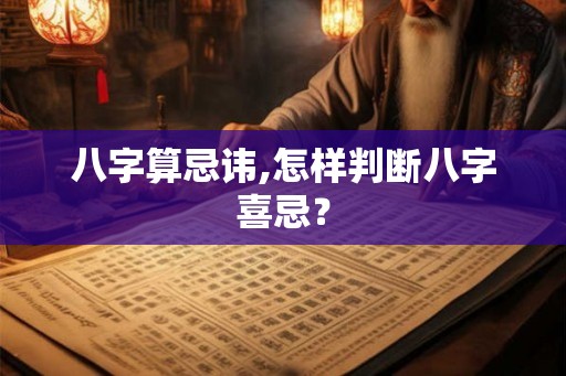 八字算忌讳,怎样判断八字喜忌？