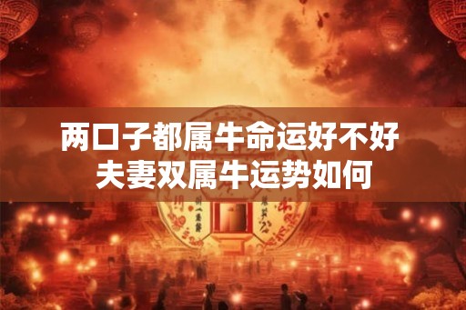 两口子都属牛命运好不好 夫妻双属牛运势如何