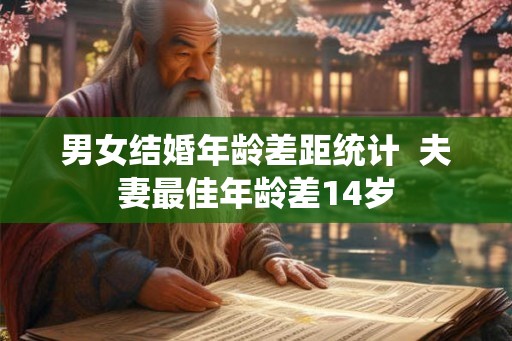 男女结婚年龄差距统计  夫妻最佳年龄差14岁